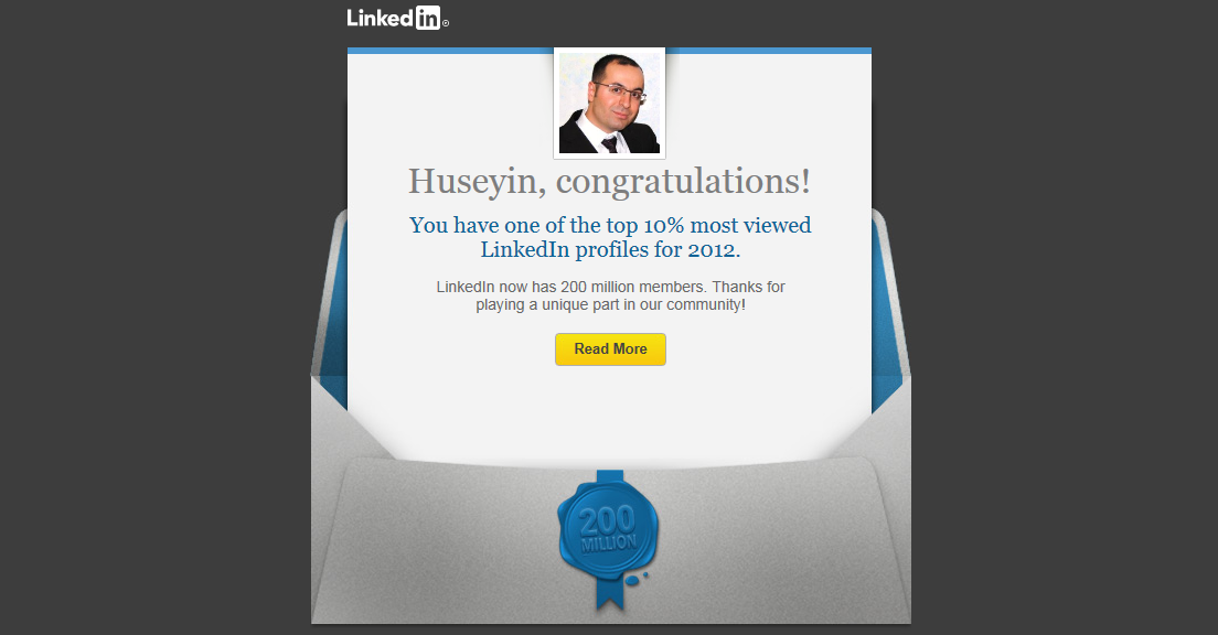 Hurray! I have one of the top 10% most viewed @LinkedIn profiles for 2012.