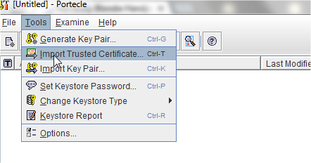 Java : SSL : Generate TrustStore, self-signed certificate, tool PorteCle