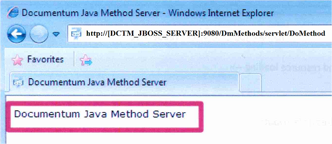 Documentum : Java Method Server (JMS), Starting, Stopping, URL, command